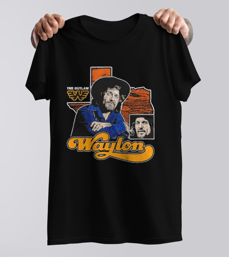 Seager Waylon Jennings The Outlaw Texas Heritage T-Shirt