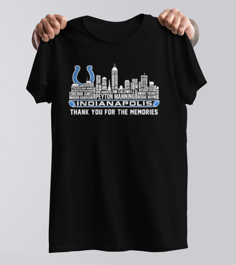 Indianapolis Colts City Skyline Thank You For The Memories T-Shirt