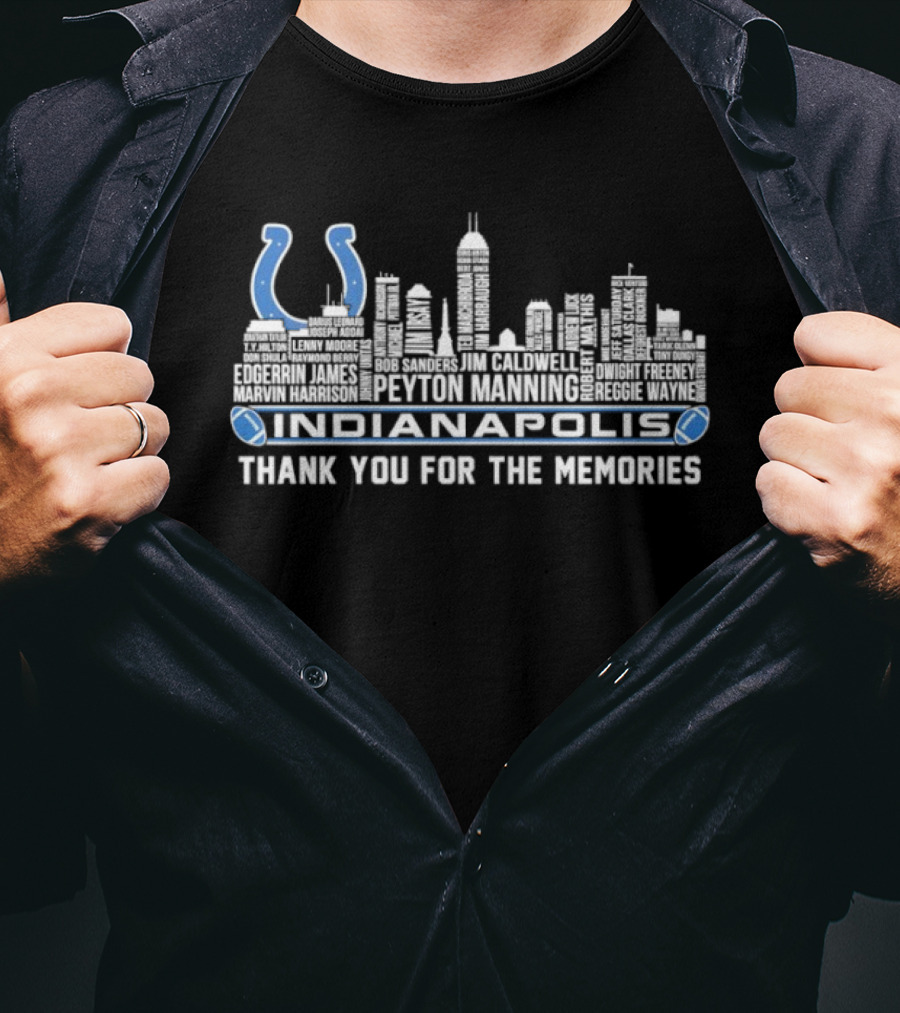 Indianapolis Colts City Skyline Thank You For The Memories T-Shirt