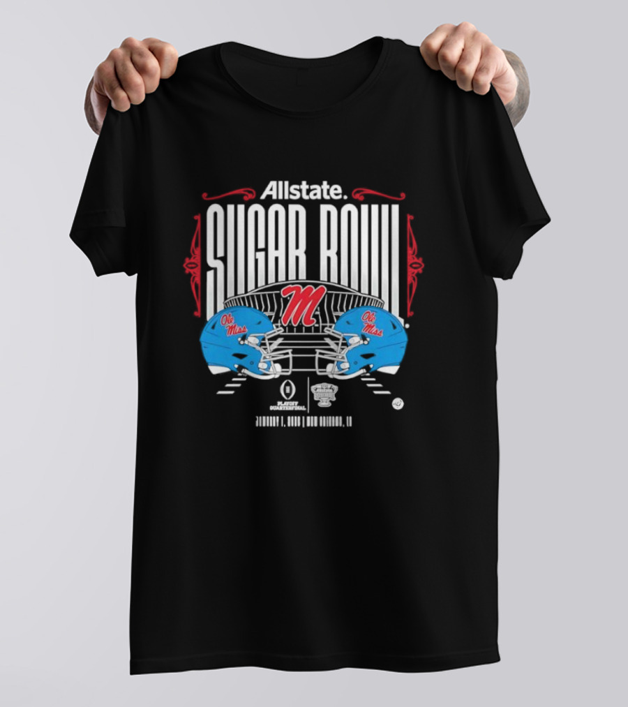 Ole Miss Rebels Allstate Sugar Bowl New Orleans 2021 Football Helmets T-Shirt