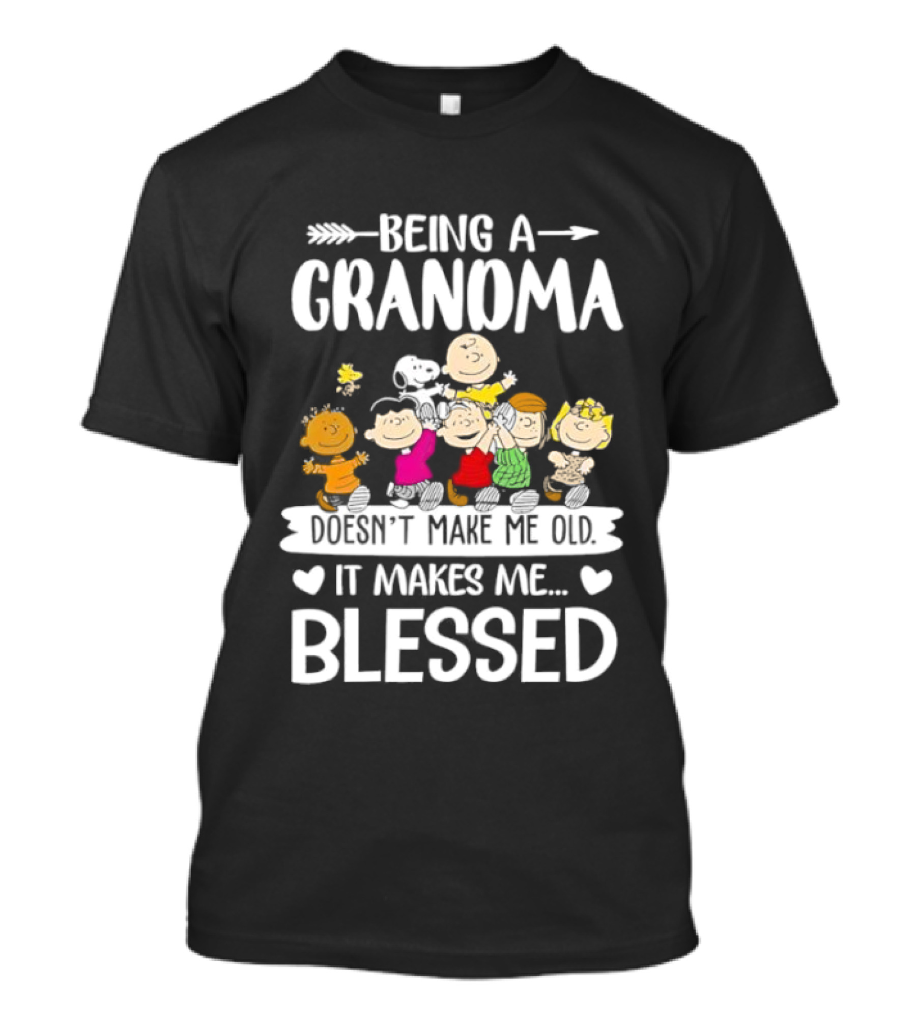 Peanuts Being A Grandma Makes Me Blessed Characters T-Shirt