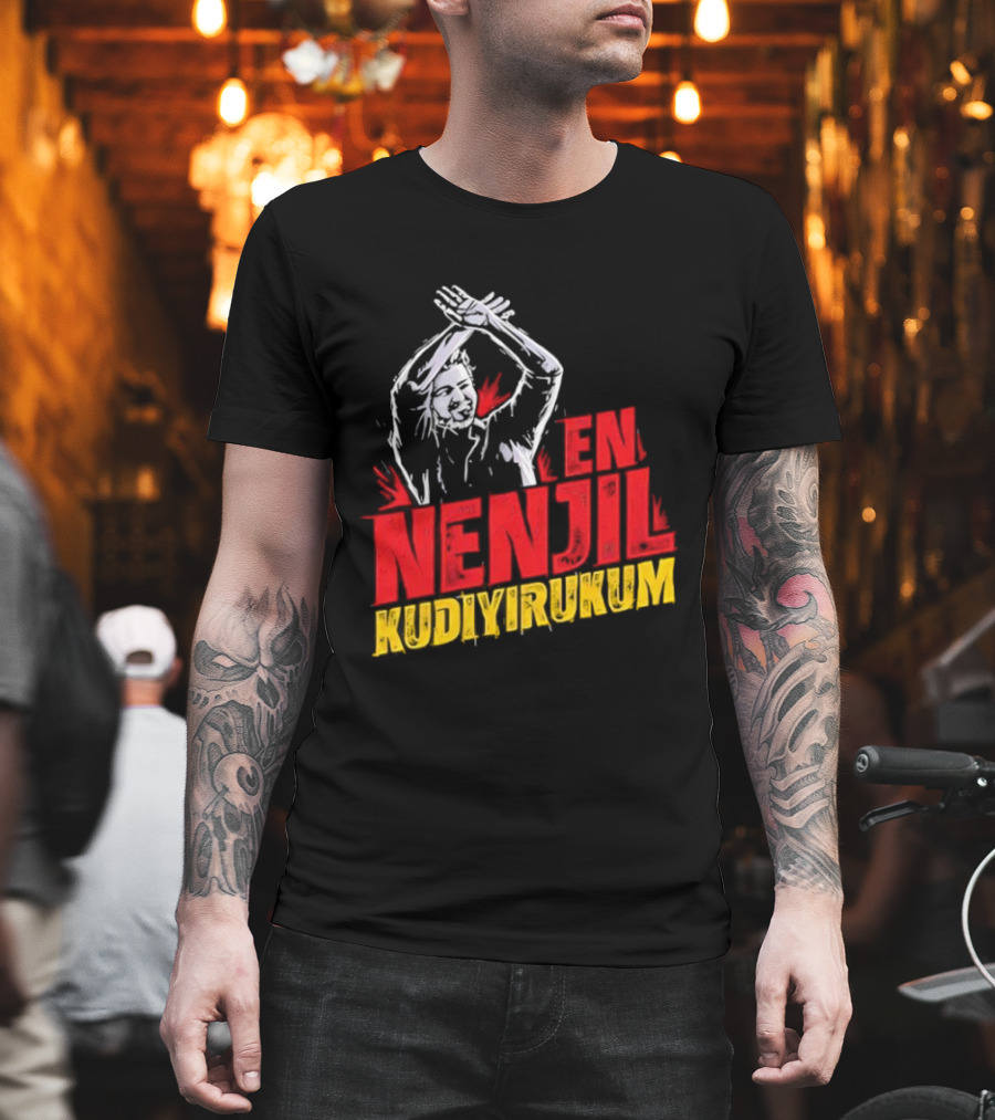 Thalapathy En Nenjil Kudi Irukkum Silhouette Gesture T-Shirt