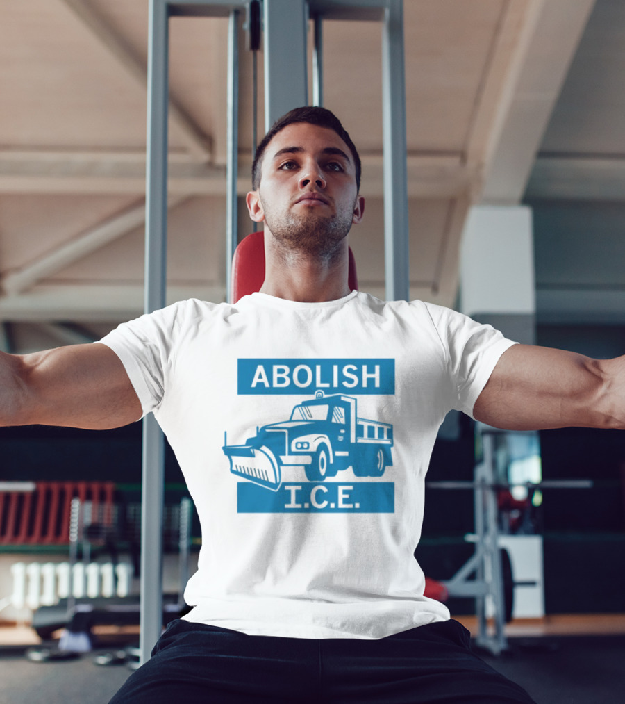 Abolish I.C.E. Snowplow Truck Image Protest T-Shirt