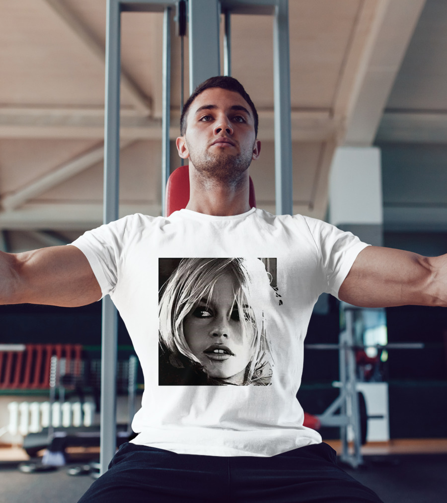 Brigitte Bardot Iconic Black And White T-Shirt