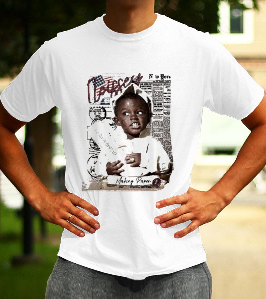 Noissey Making Paper Newsboy Kid Vintage American Newspaper 1935 T-Shirt
