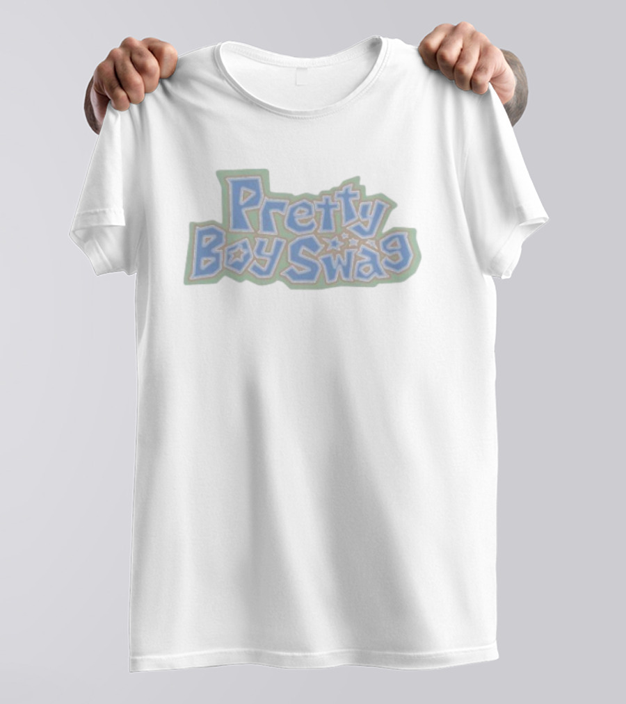 Pretty Boy Swag Retro Style Stars Typography T-Shirt