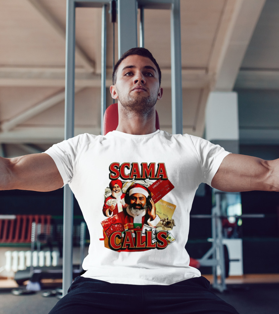 SCAMA CALLS Santa Comedy Credit Card Gifts Cash T-Shirt