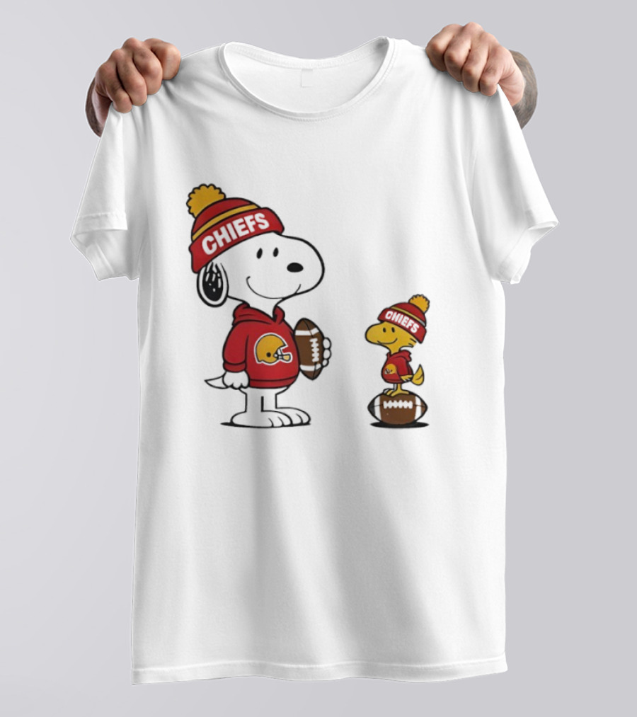 Kansas City Chiefs Snoopy Woodstock NFL Football Fan Gear T-Shirt