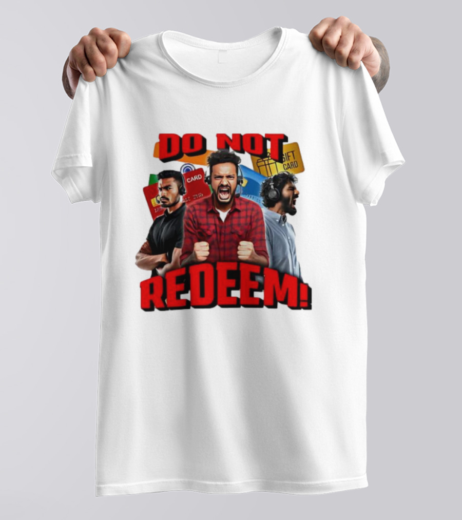 Do Not Redeem Angry Gamer Headphones Credit Gift Cards T-Shirt