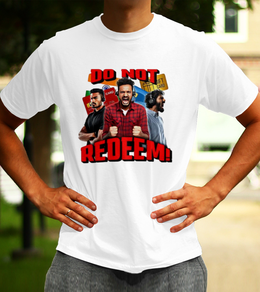Do Not Redeem Angry Gamer Headphones Credit Gift Cards T-Shirt