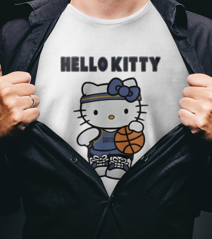 Memphis Grizzlies Hello Kitty Basketball Collaboration T-Shirt