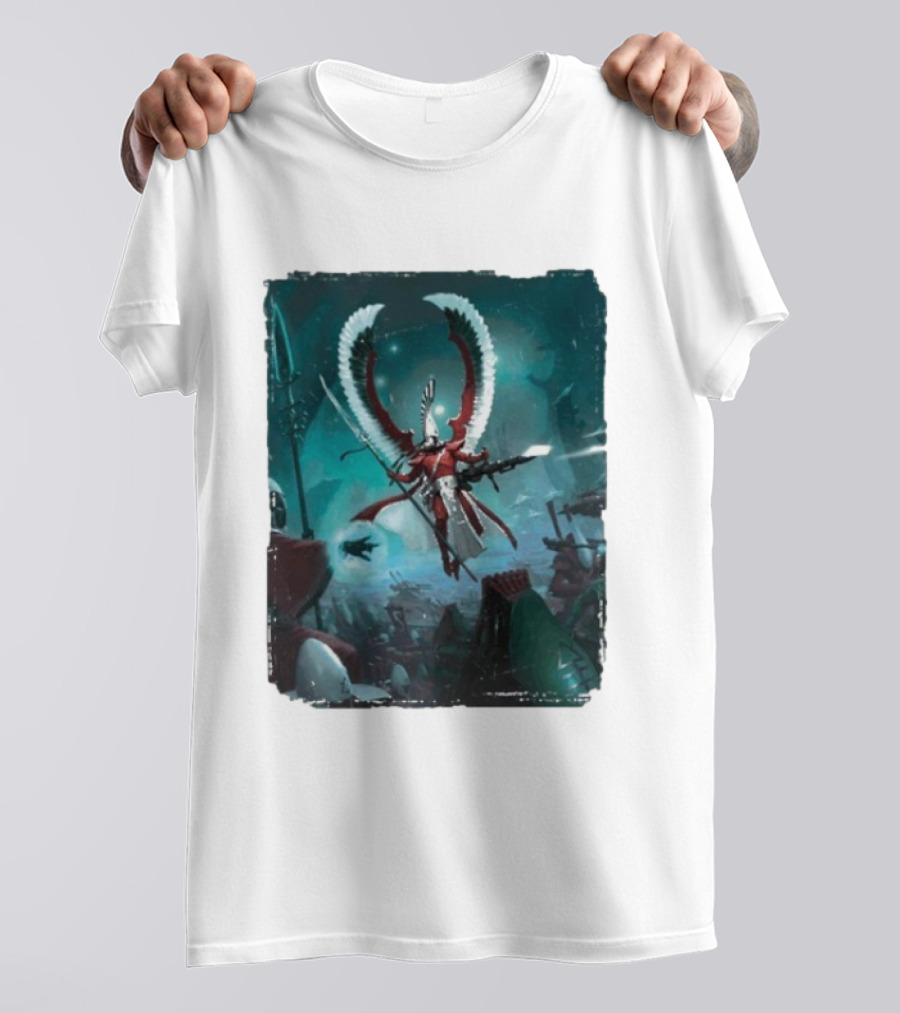 Warhammer 40 000 Aeldari Avatar Epic Battle Wings Fantasy Science Fiction T-Shirt