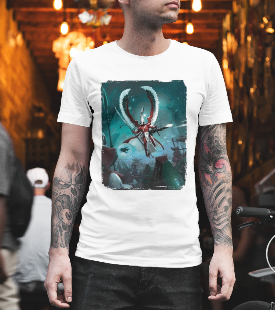 Warhammer 40 000 Aeldari Avatar Epic Battle Wings Fantasy Science Fiction T-Shirt