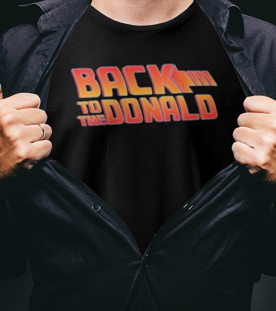 Back To The Donald Vintage Style Retro Pop Culture Reference T-Shirt