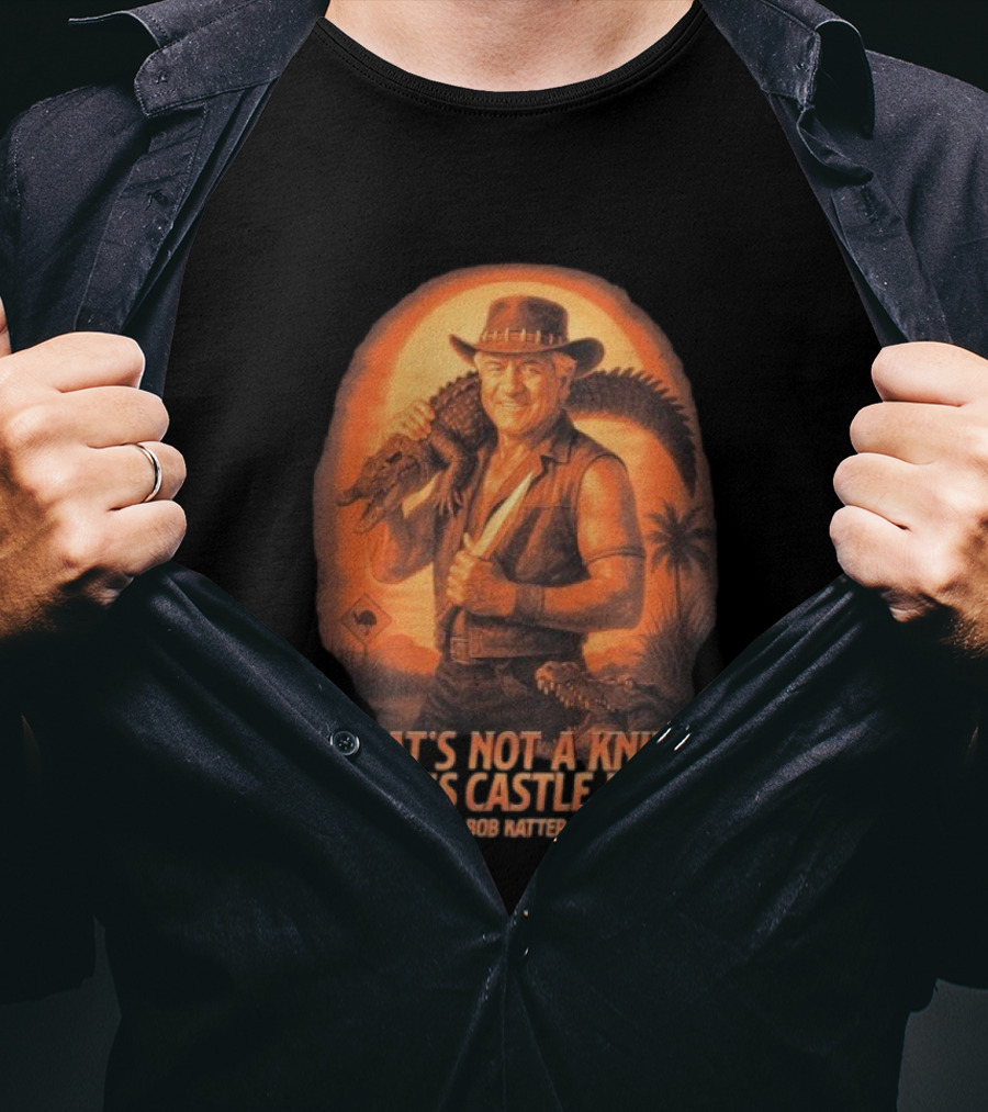 Bob Katter That’s Not A Knife That’s Castle Law Crusader Gator T-Shirt