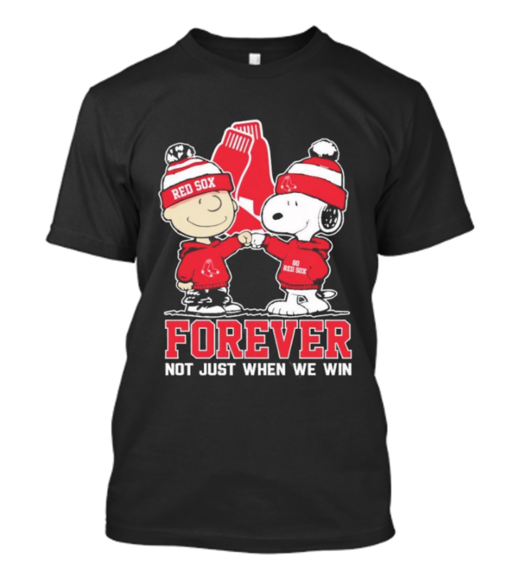 Boston Red Sox Snoopy Charlie Brown Forever Not Just When We Win T-Shirt