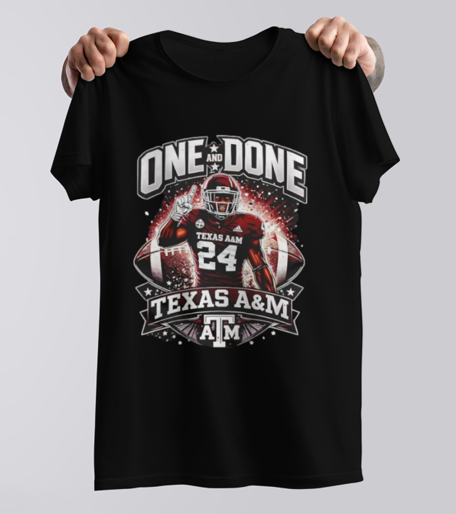 One And Done Demani Richardson Texas A&M Jersey Number 24 T-Shirt