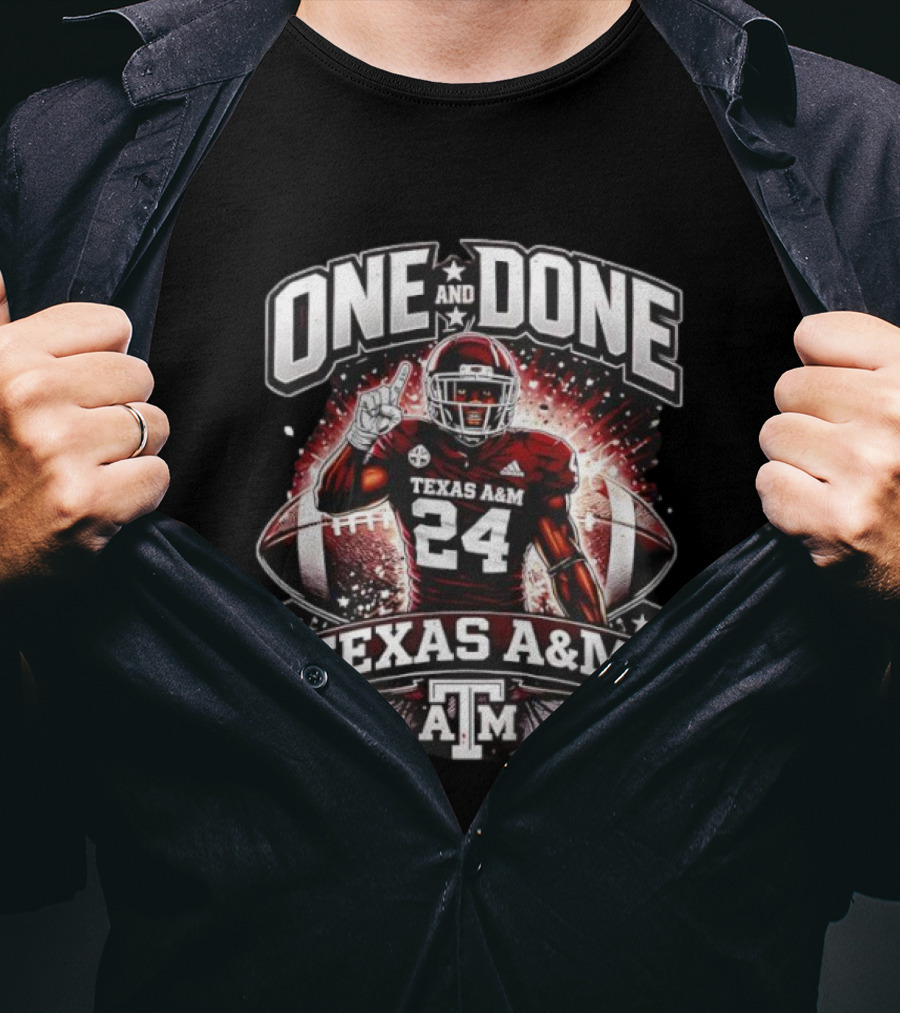 One And Done Demani Richardson Texas A&M Jersey Number 24 T-Shirt