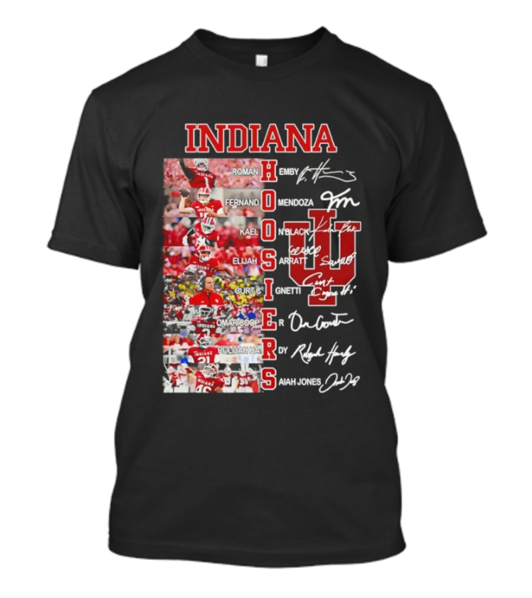 Indiana Hoosiers Football Players Signature IU Team Spirit T-Shirt