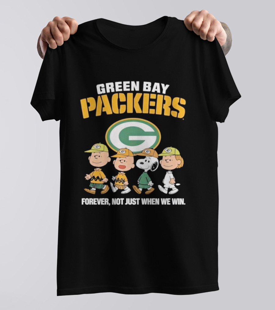 Green Bay Packers Peanuts Abbey Road Forever Not Just When We Win T-Shirt
