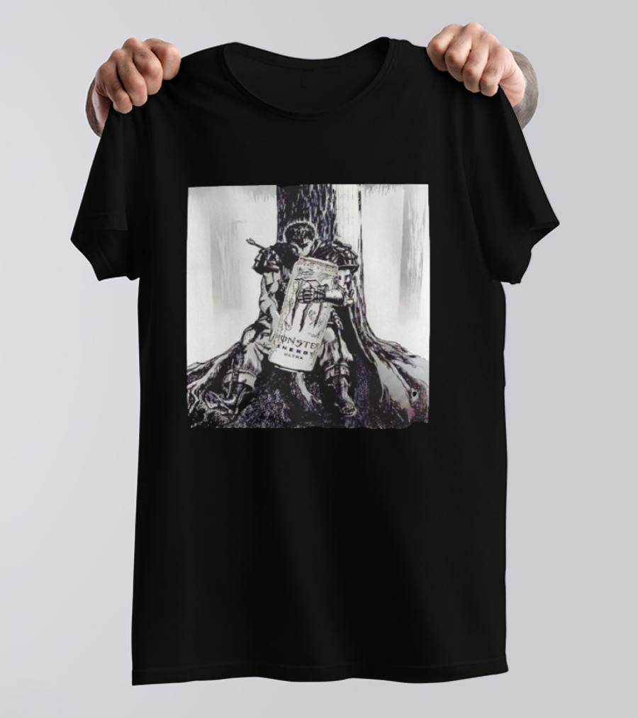 Guts Berserk With Monster Energy Ultra Drink Manga T-Shirt