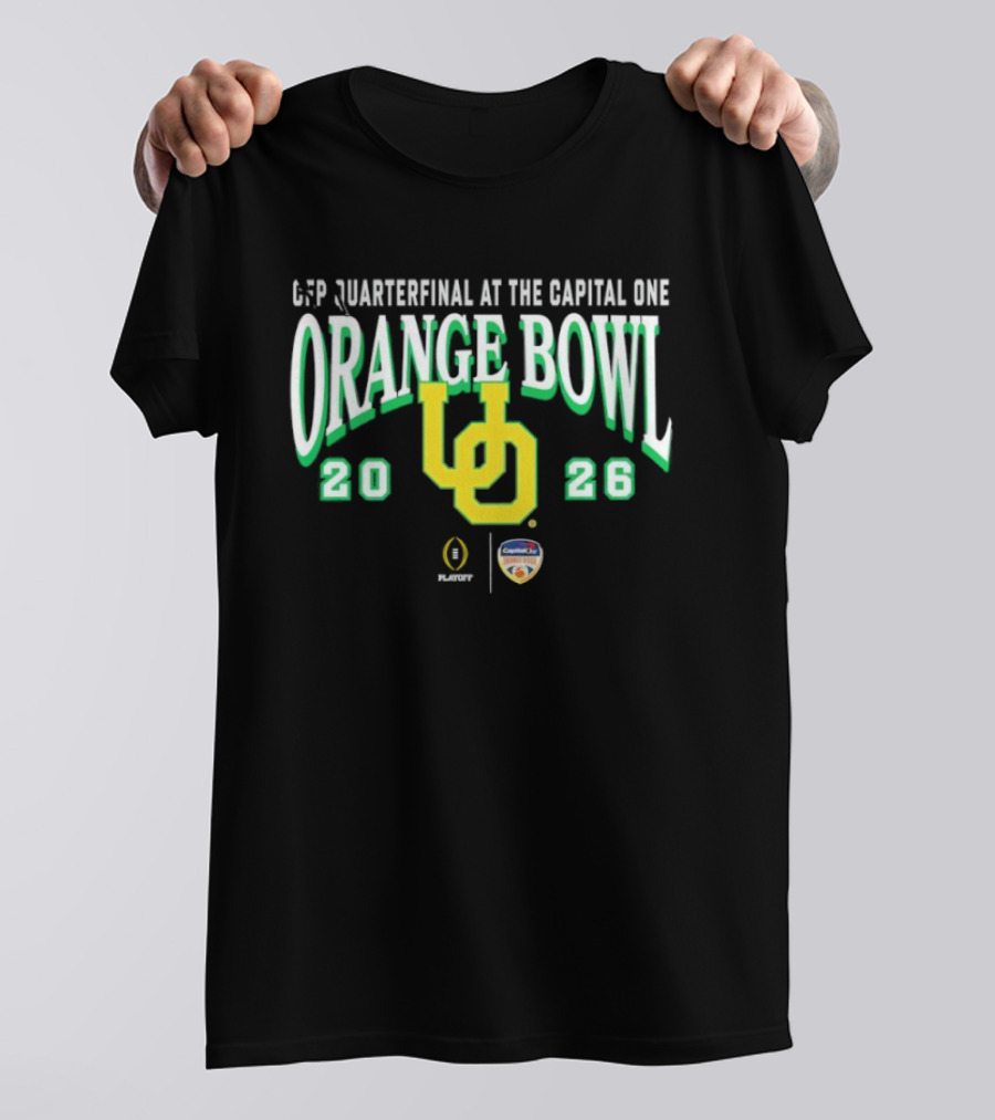 Oregon Ducks 2026 CFP Quarterfinal Capital One Orange Bowl T-Shirt