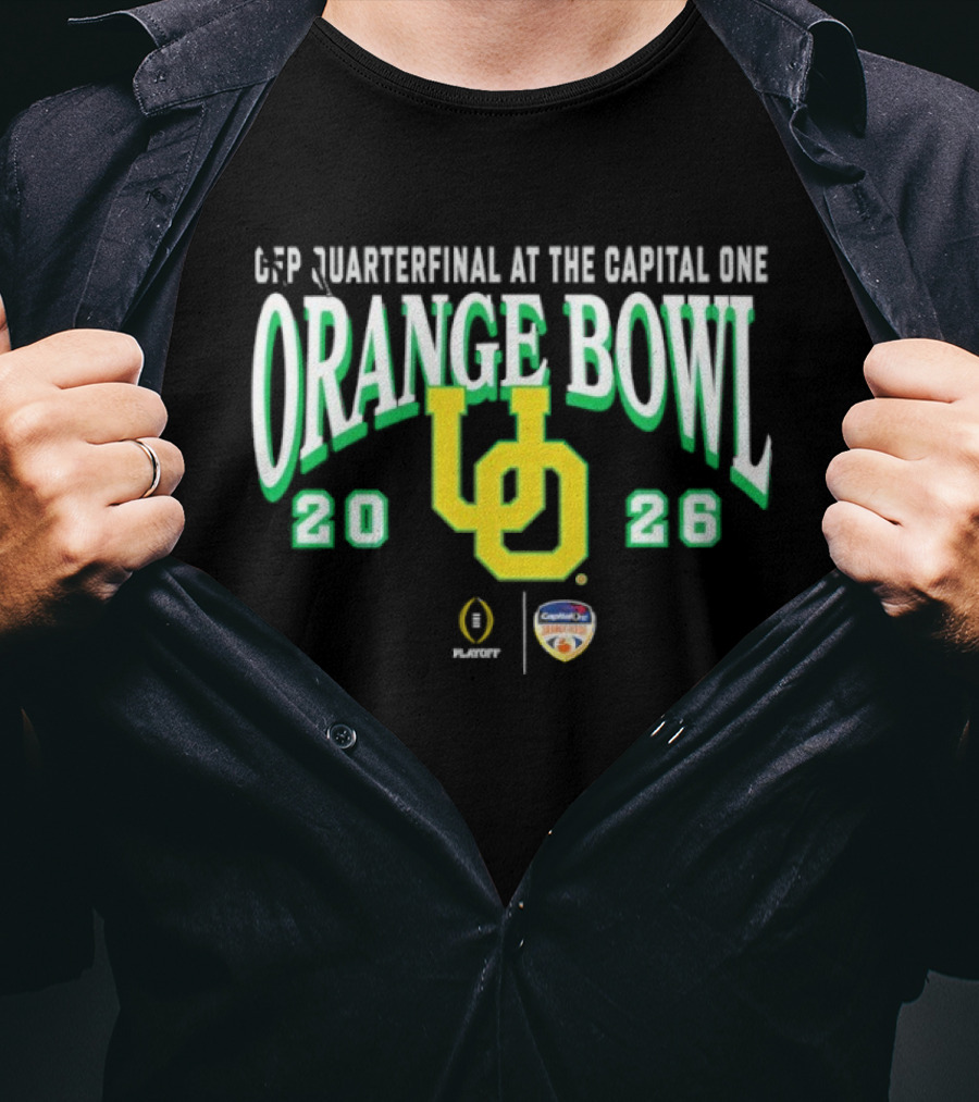 Oregon Ducks 2026 CFP Quarterfinal Capital One Orange Bowl T-Shirt