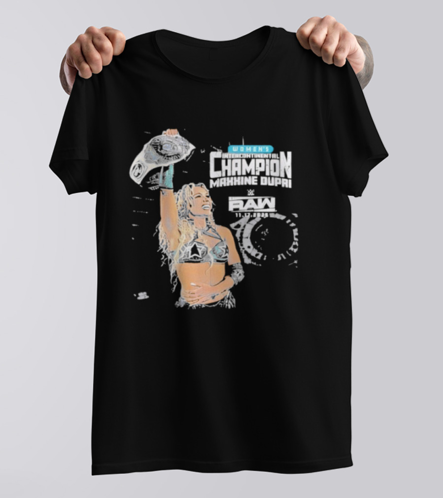 Maxxine Dupri Women's Champion Belt WWE RAW T-Shirt