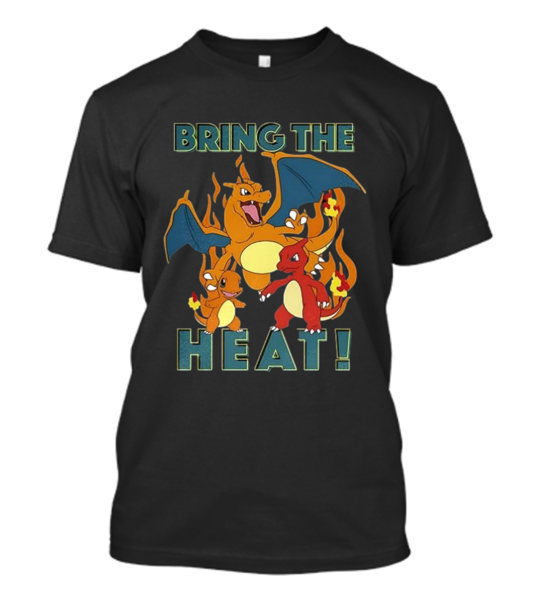 Bring The Heat Charizard Charmander Pokémon Characters T-Shirt