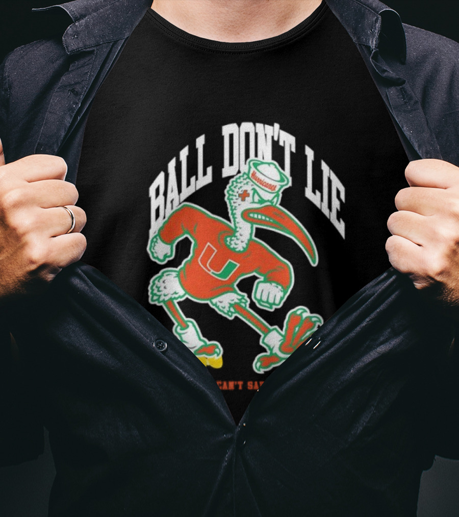 Miami Hurricanes Ball Don’t Lie Mascot T-Shirt