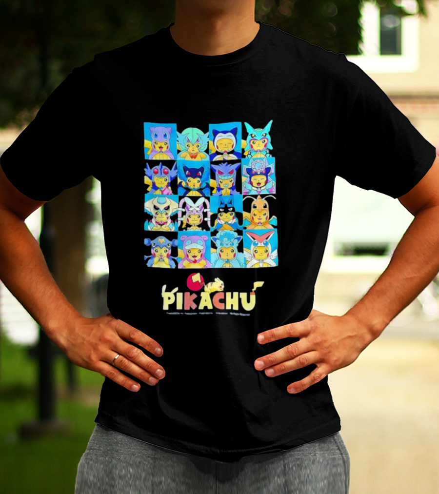 Pikachu Characters Cute Anime Costumes Collection Electric Company T-Shirt
