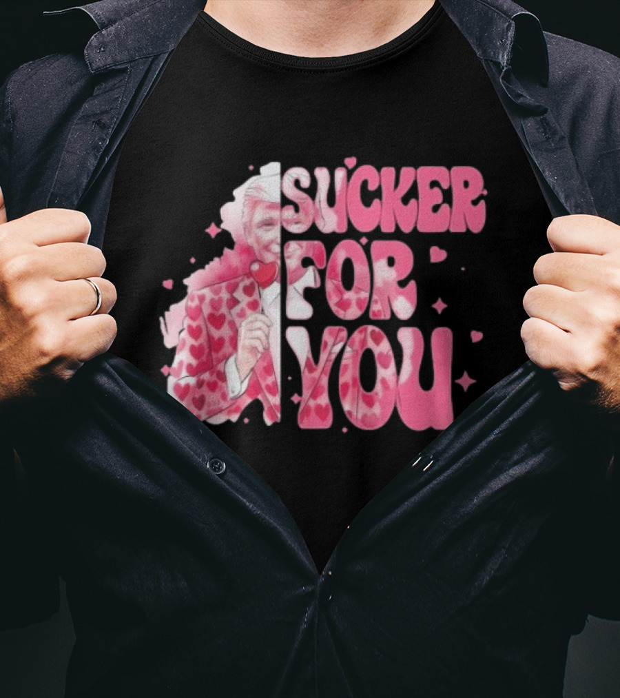 Sucker For You Valentine Suit Hearts Lollipop T-Shirt