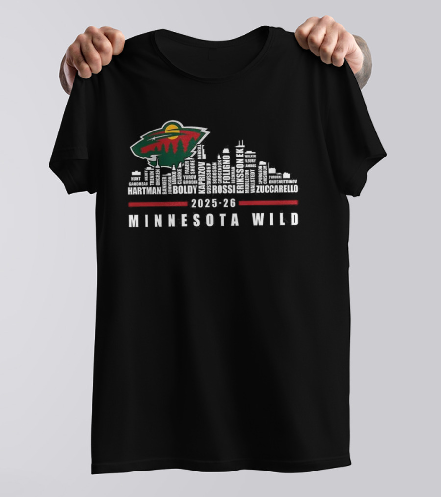 Minnesota Wild 2025 2026 Skyline T-Shirt