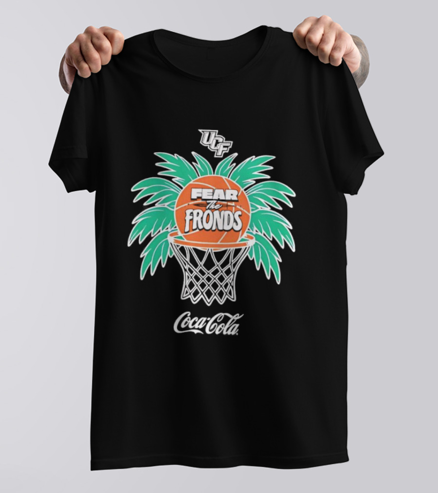 UCF Coca Cola Fear The Fronds Basketball Palm Tree T-Shirt