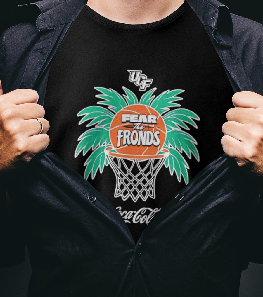 UCF Coca Cola Fear The Fronds Basketball Palm Tree T-Shirt