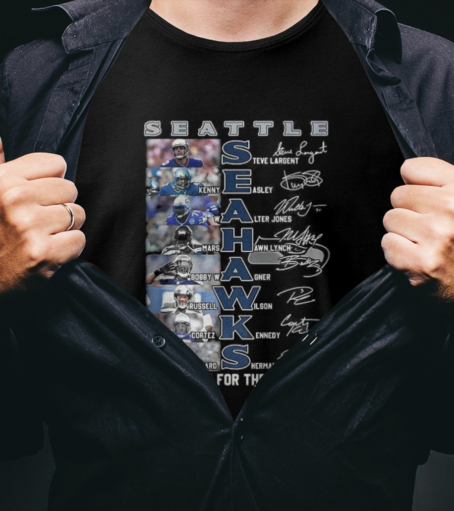 Seattle Seahawks Thank You For The Memories Player Signatures NFL Honor T-Shirt