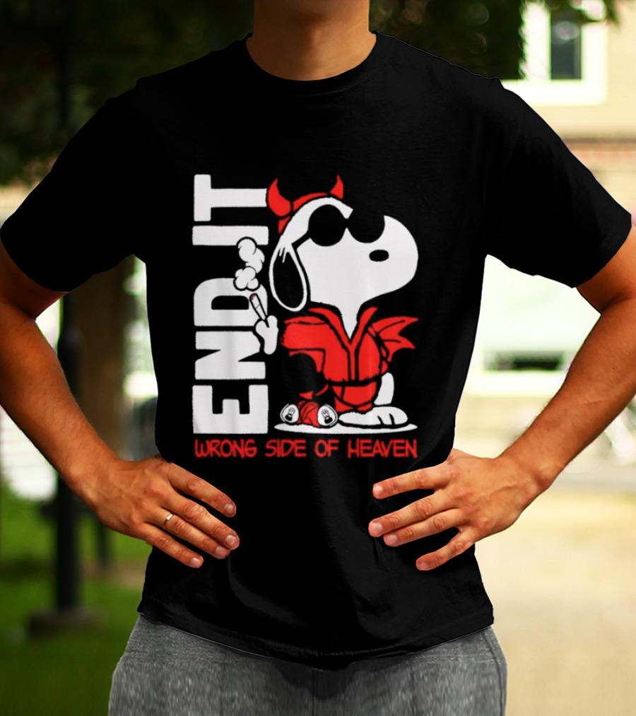 Snoopy End It Wrong Side Of Heaven Red Devil Suit T-Shirt