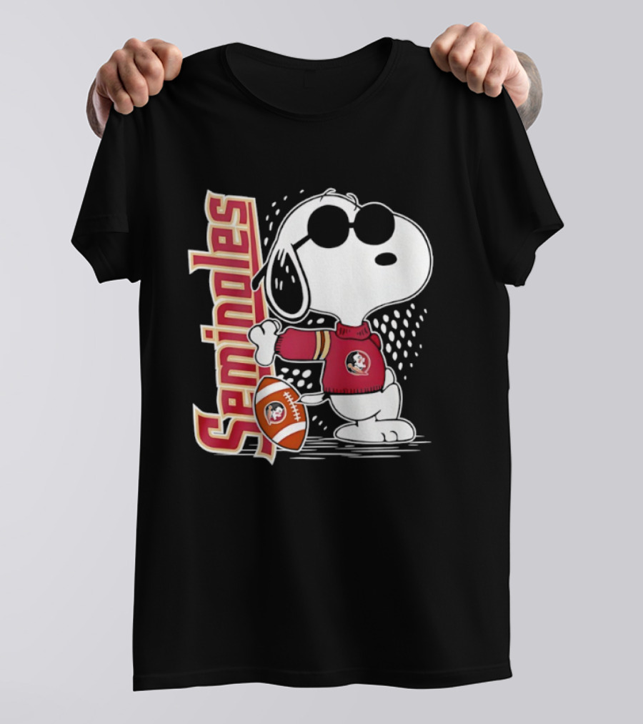 Seminoles Snoopy Joe Cool Football Fan Gear T-Shirt