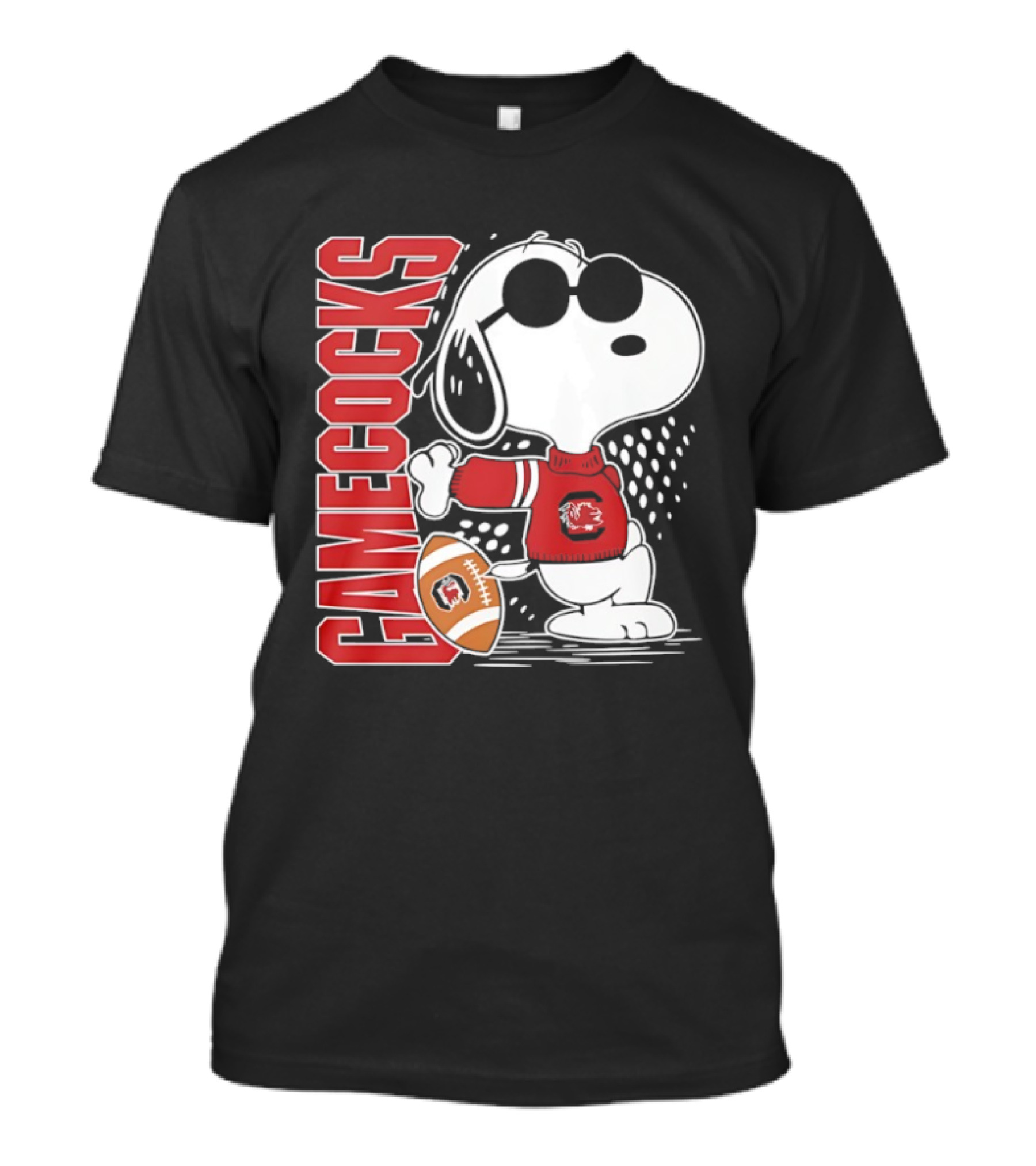 Snoopy Joe Cool University Of South Carolina Gamecocks Football T-Shirt
