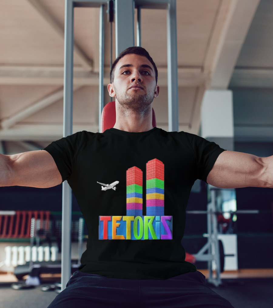 Tetoris Block Towers And Plane T-Shirt