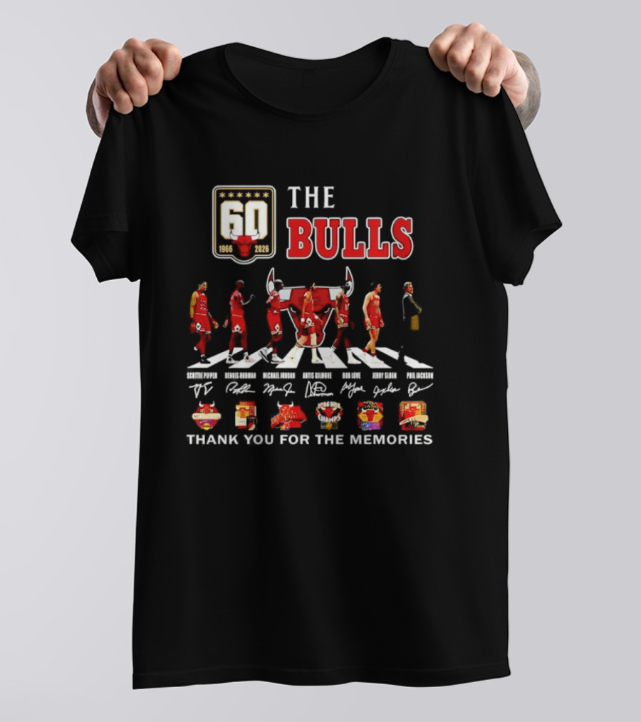 Chicago Bulls 60th Anniversary Legendary Players Staff Thank You For The Memories T-Shirt