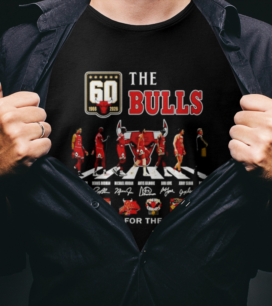 Chicago Bulls 60th Anniversary Legendary Players Staff Thank You For The Memories T-Shirt