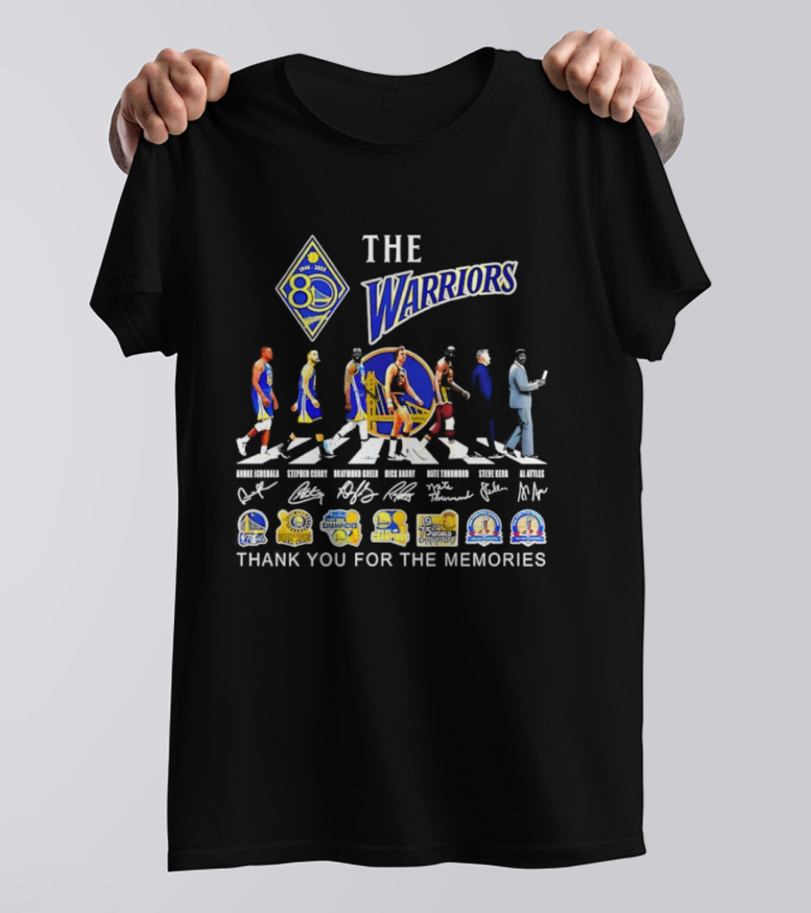 The Golden State Warriors 80th Anniversary Thank You For The Memories Legendary Players And Staff T-Shirt