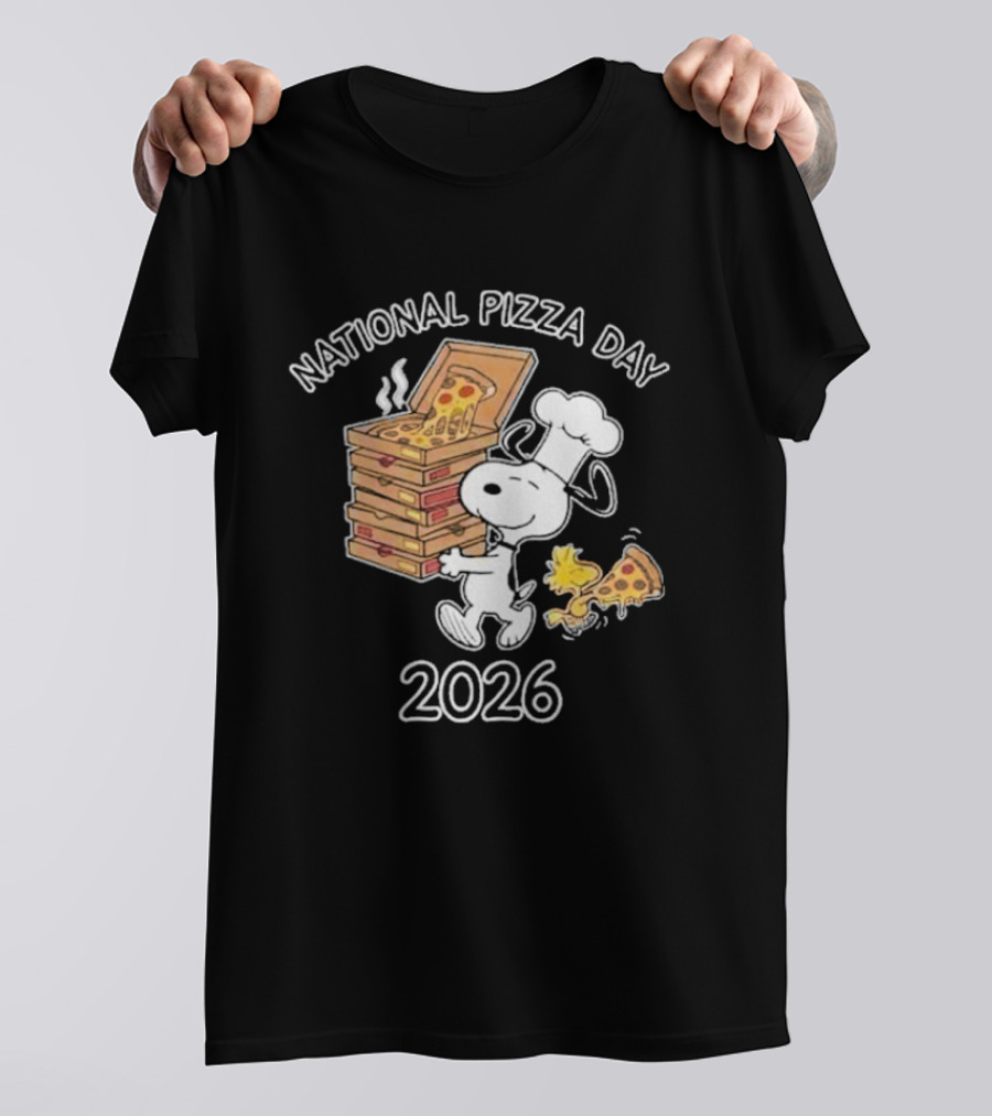 National Pizza Day 2026 Snoopy Chef Pizza Lover T-Shirt