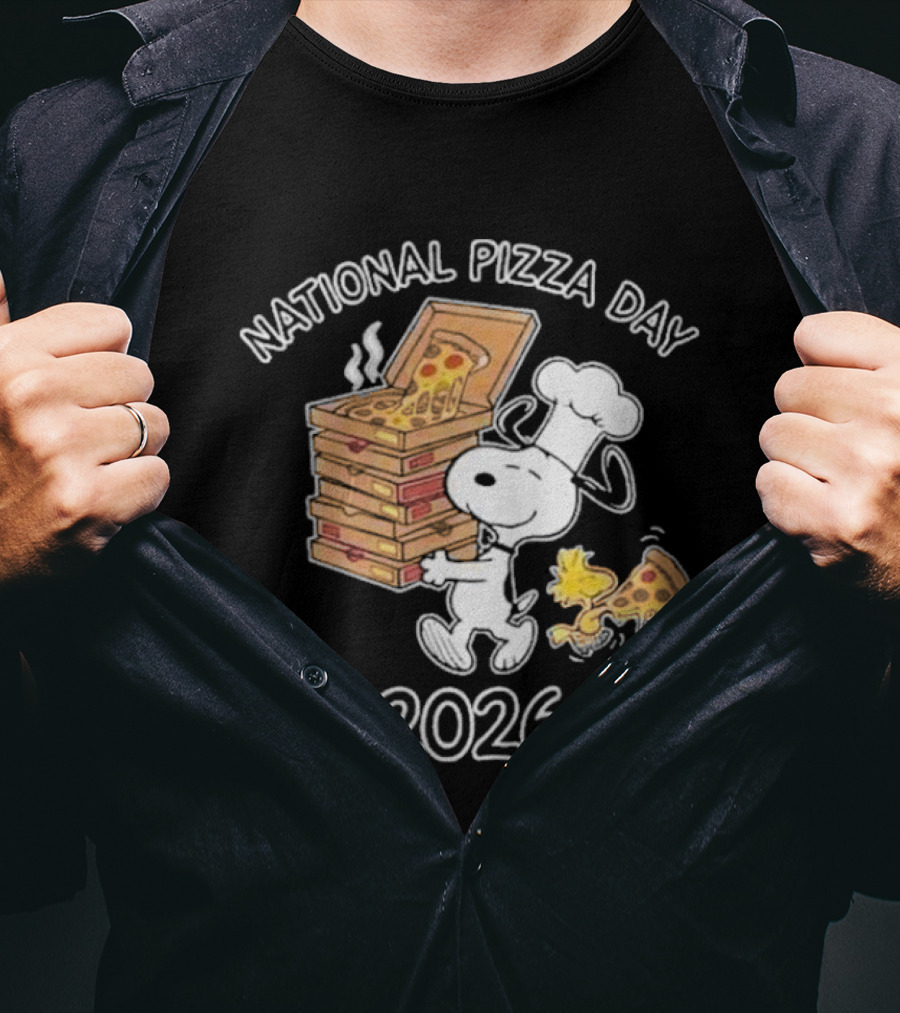 National Pizza Day 2026 Snoopy Chef Pizza Lover T-Shirt