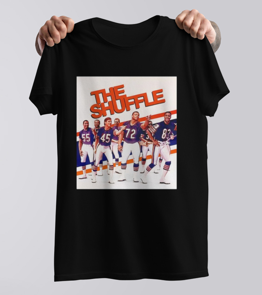 The Shuffle Chicago Bears Football Team Vintage Style Retro Uniforms T-Shirt
