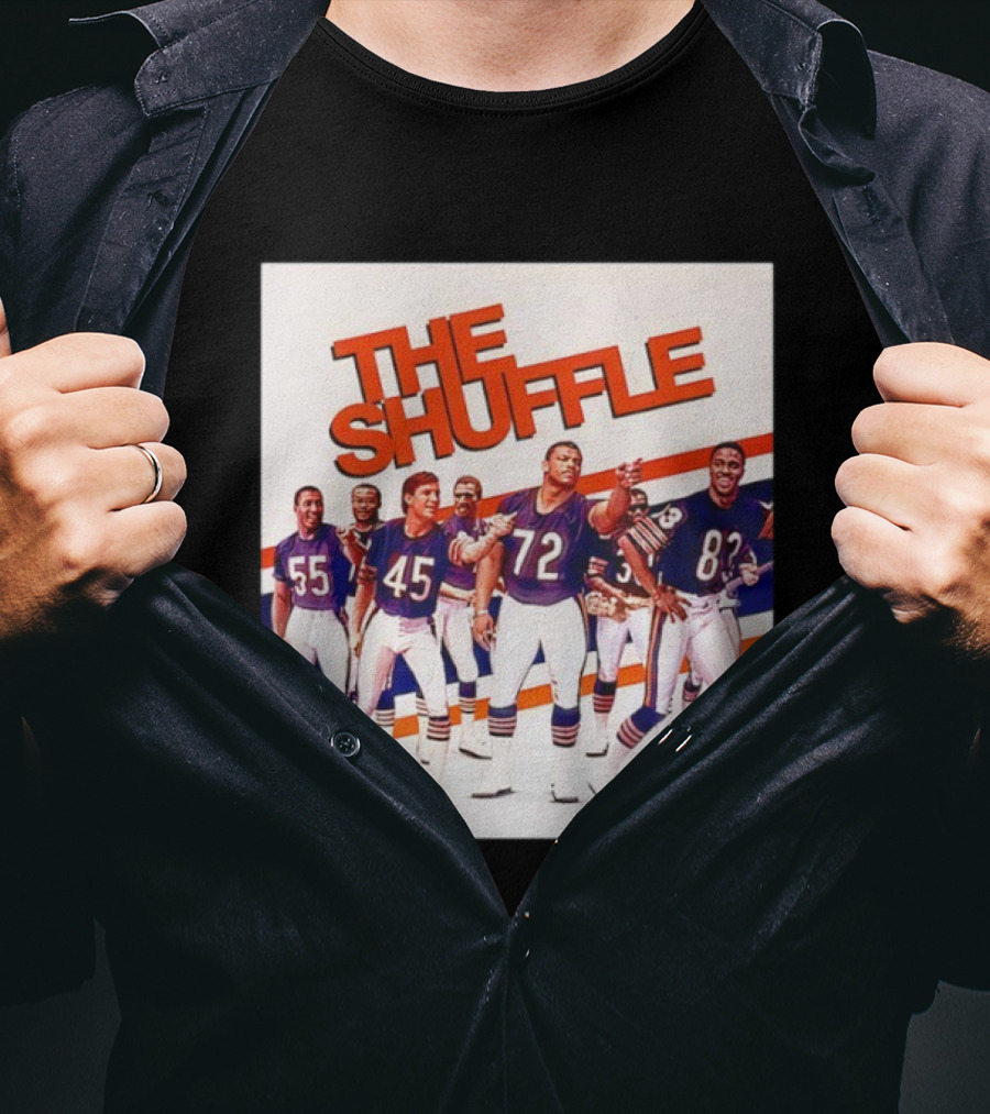 The Shuffle Chicago Bears Football Team Vintage Style Retro Uniforms T-Shirt
