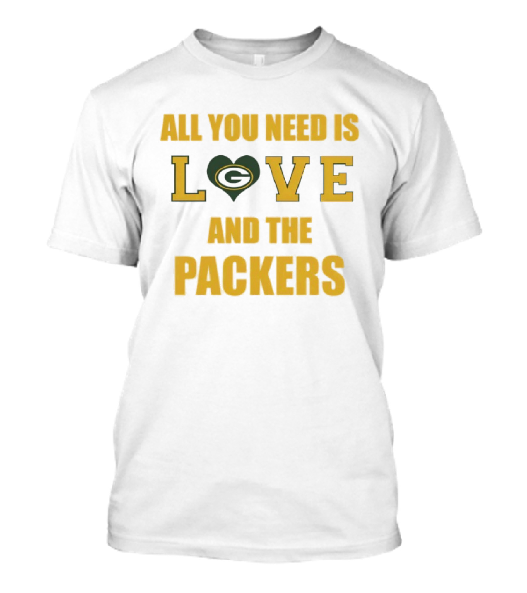 All You Need Is Love Heart Green Bay Packers T-Shirt