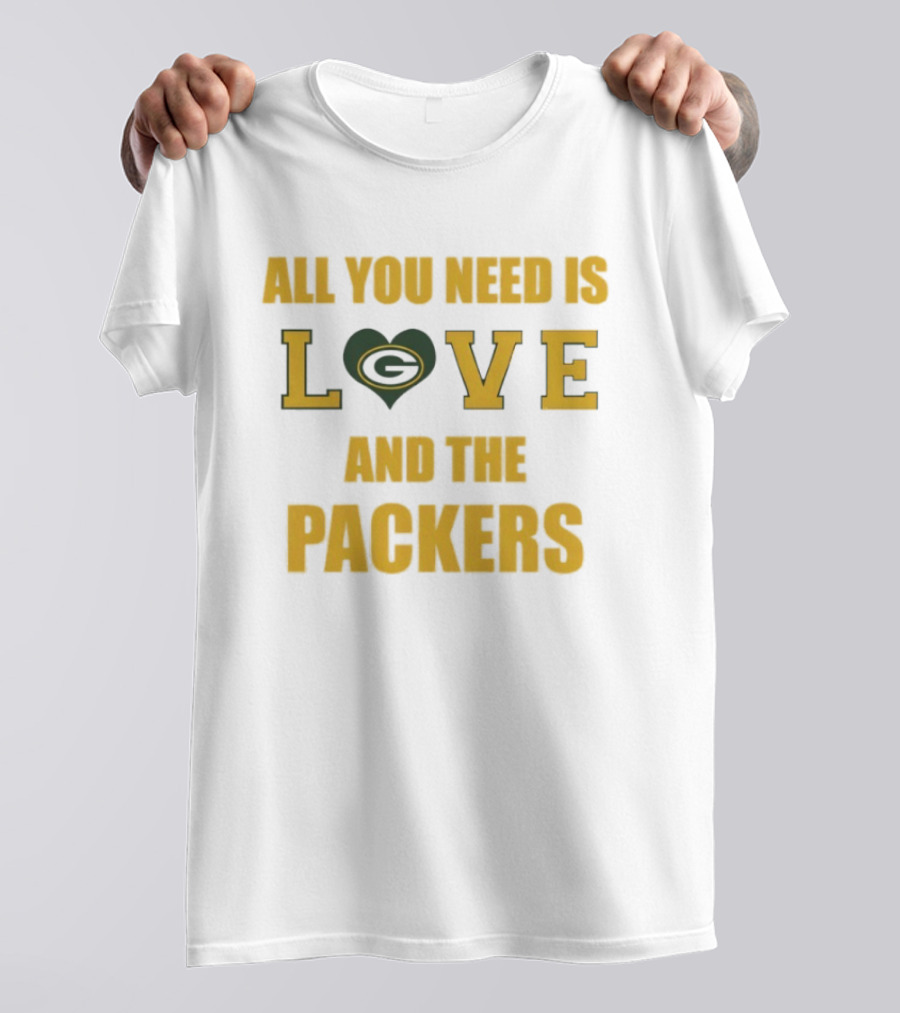 All You Need Is Love Heart Green Bay Packers T-Shirt