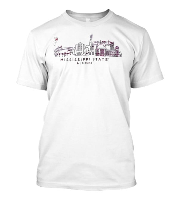 Mississippi State Bulldogs Alumni Campus Landmark T-Shirt